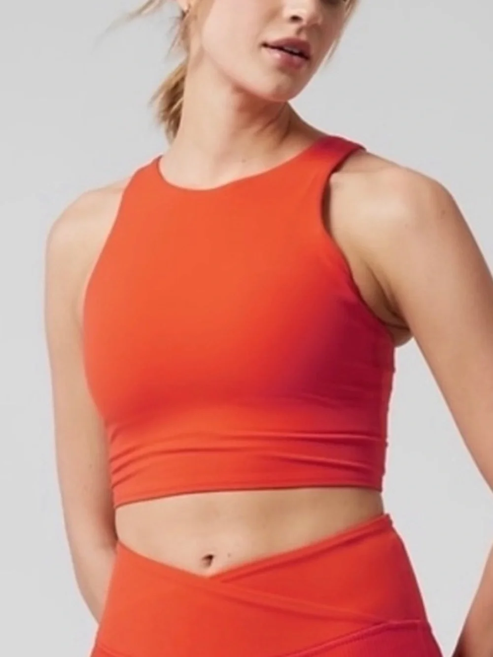 Athleta Conscious Crop Sports Bra High Neck Tank Medium
